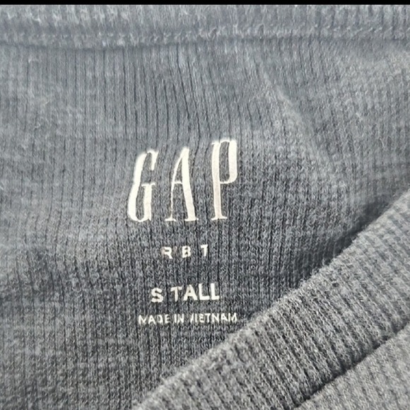 GAP -1689 Women's Black Twist Front Short Sleeve Ribbed Knit Top Tall Small - Picture 4 of 8